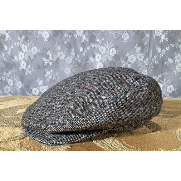Vintage 70s Flat Cap 1970s Tweed English Hunting Preppy Classic Flat Hat - Picture 1 of 5